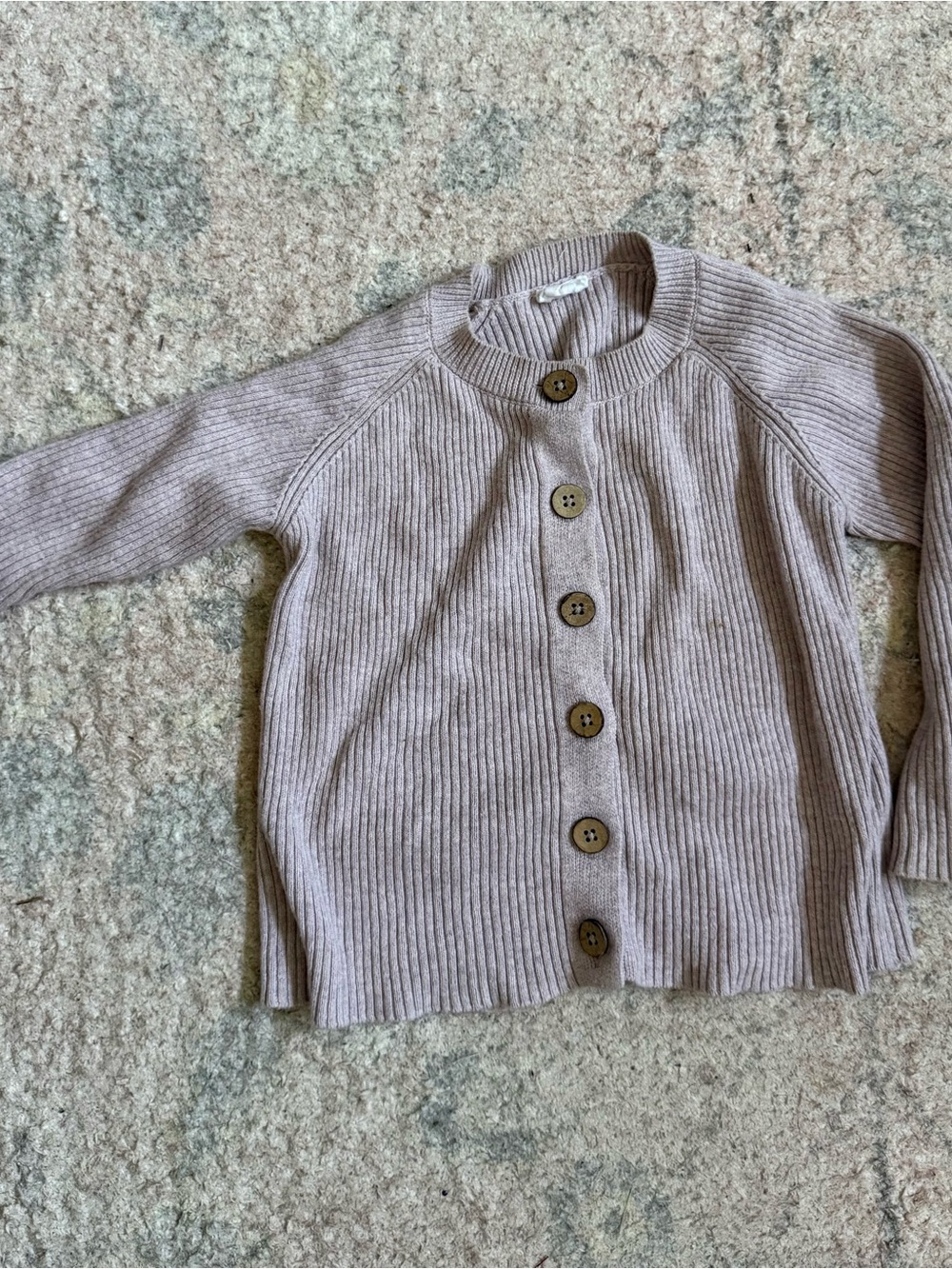Jamie Kay Dusty Mauve Ribbed Knit Cardigan